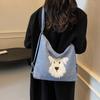 Winter autumn and winter models large-capacity commuter tote bag female 2025 new popular cute puppy three backpacks