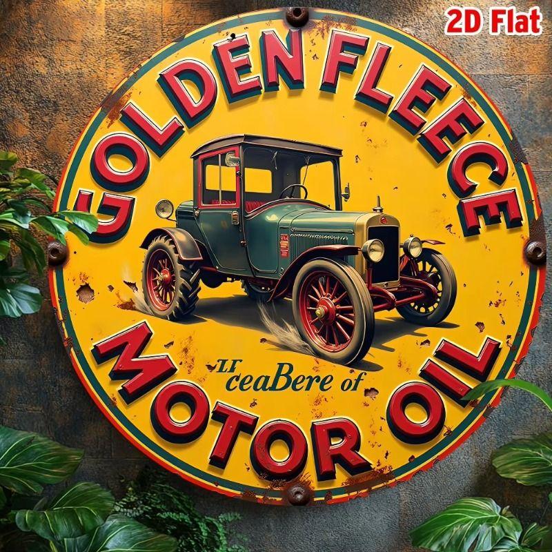 1 Piece Retro Tin Sign Metal Wall Art Decor for Office Living Room Courtyard 20x20 cm