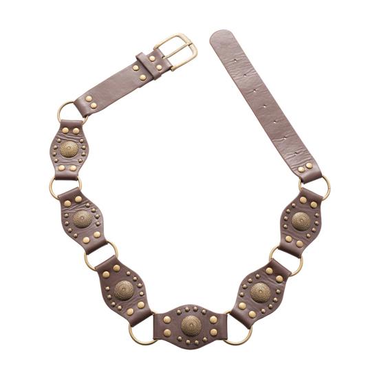 Retro Women Belt Bohemia Style Alloy Imitation Leather Waist Chain Dresses Shirts Tops Waist Belt Clothing Accessory