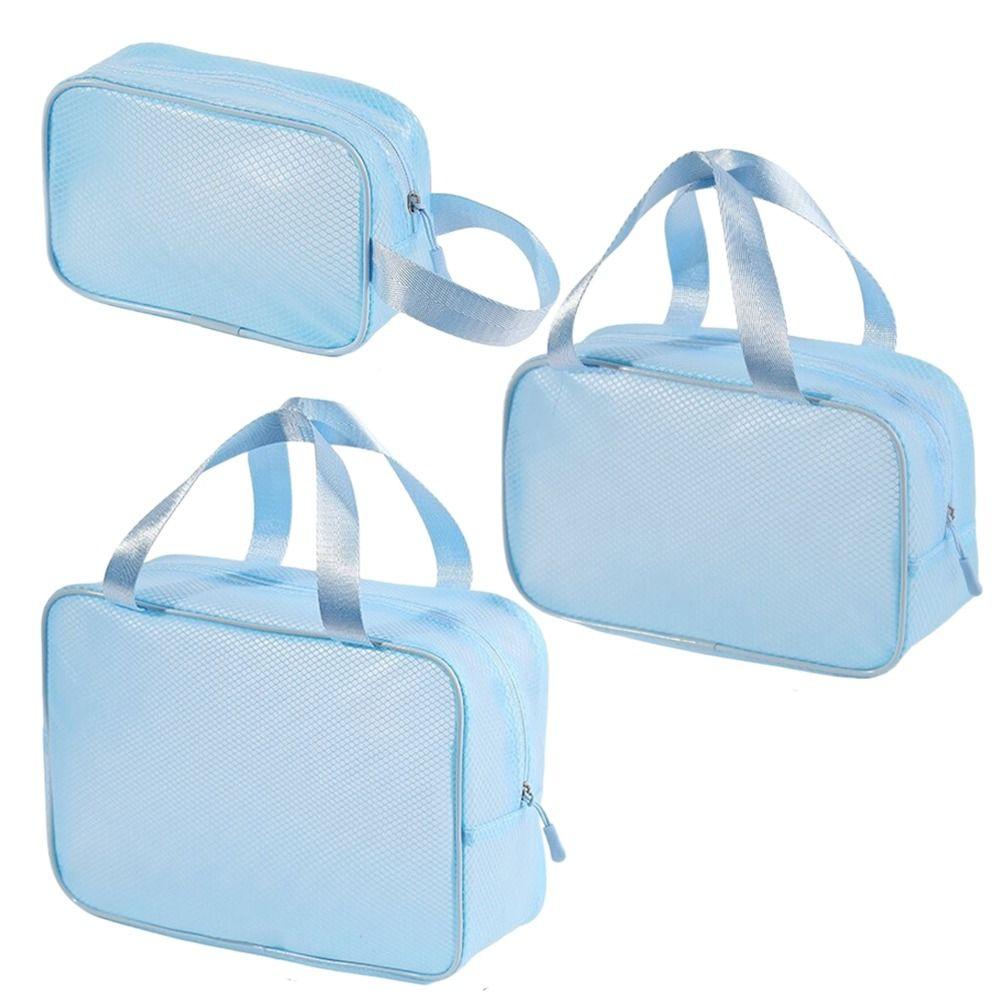 Large Capacity Cosmetic Bag Zipper Make Up Organizer Case New Mesh Makeup Bag  Travel