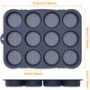 Non Stick Hamburger Bun Molds Silicone Hamburger Bun Pan Hamburger Bread Pan Easy To Release Baking Pan 8/12 Cavity Reusable