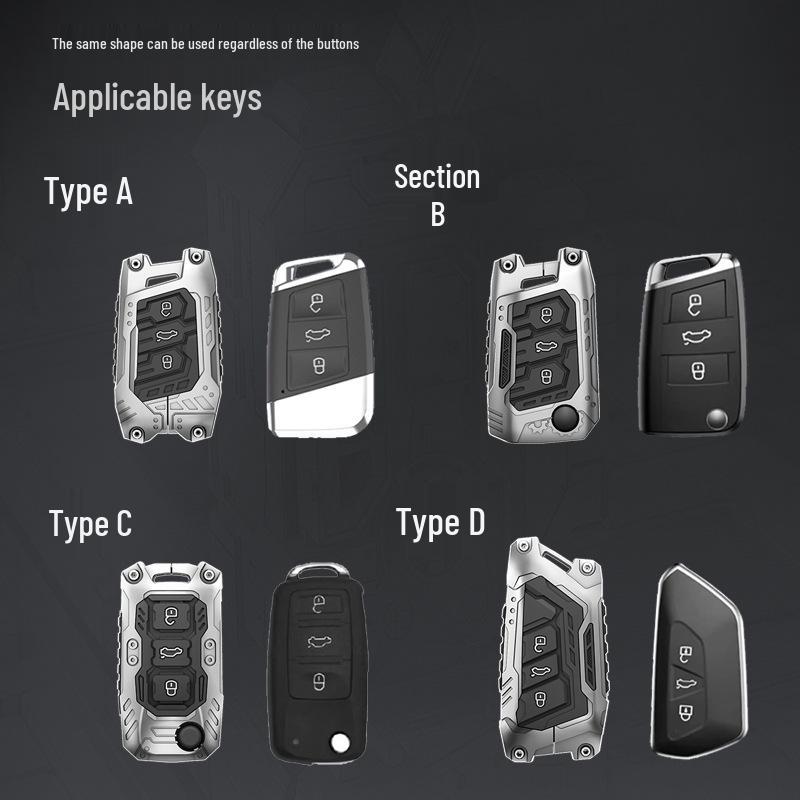 Car Key Case for Volkswagen Sagitar, Passat, and Lavida - Protective Shell and Buckle