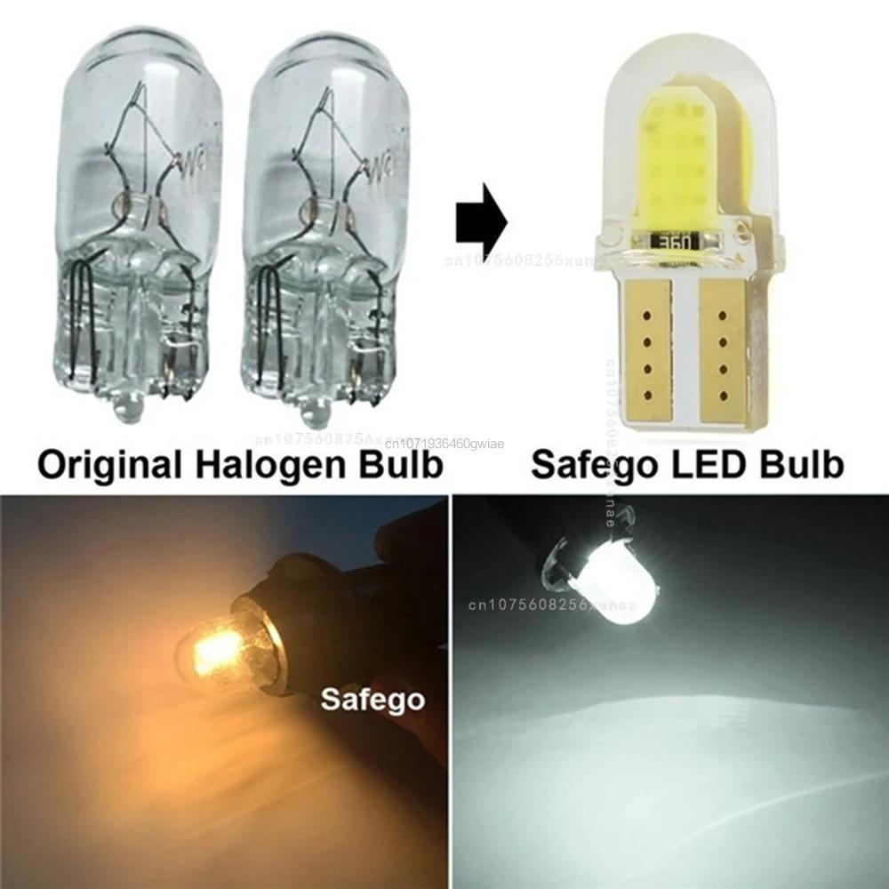 10 vnt. T10 W5W lemputė LED Automobilio numerio lentelės lempa COB T10 LED Canbus gabaritinis žibintas LED parkavimo lemputė Automobilio salono skaitymo lemputė