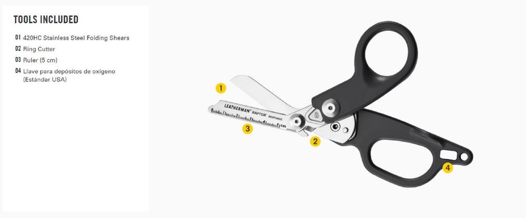 Leatherman YL831742 Raptor Rescue Shears with Molle Holster (3587)