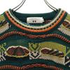 VERCELLI Old Long sleeve 3D knit L Green and others sweater Men's Used