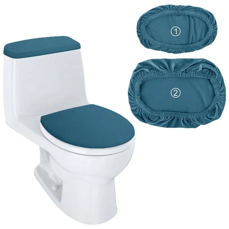 1 set Copri sedile WC in velluto elasticizzato Copri coperchio cassetta WC Cuscino WC Universale Lavabile Accessori Bagno Casa Hotel