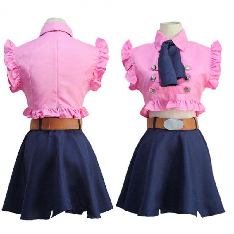 Direct Supply of Seven Deadly Sins Cosplay Costume for the Female Protagonist Elizabeth, Halloween Cosplay Anime Costume