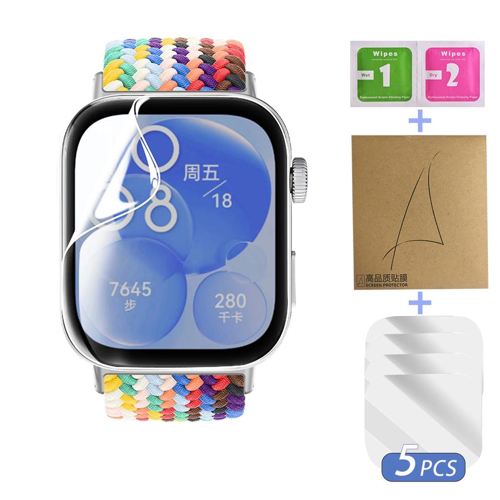 1/2/3/4/5PCS Screen Protector for Huawei Watch Fit 3 Soft TPU Hydrogel Film Huawei Fit3 Anti Scratch Smartwatch Accessories Film