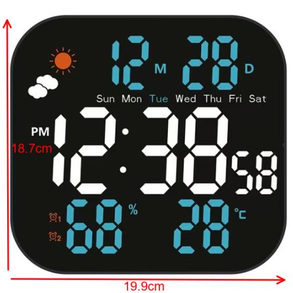 LCD Wall Clock Digital Wall Clock Weather Forecast Function