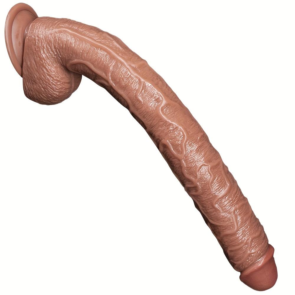 Realistic Long Dildo with Strong Suction Cup – Soft PVC G-Spot Stimulator, Strap-On Compatible, Adult Sex Toy for Women & Couples