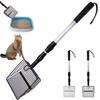 Cat Litter Shovel Telescopic Handle Extended Handle Leaky Shovel Metal Chicken Manure Shovel Chicken House Cleaning Shovel Beach Shovel Toilet Picker