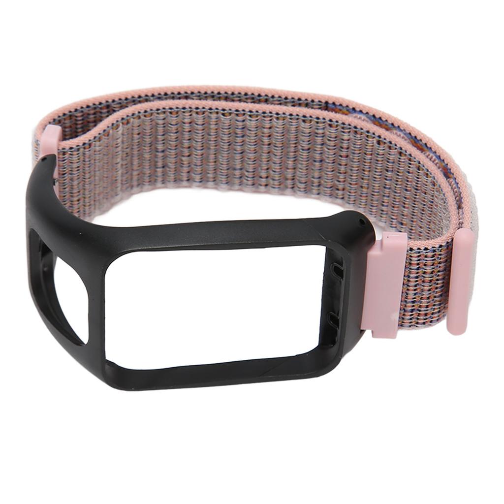 2 In 1 Elastic Braided Nylon Sport Watch Strap Replacement Watch Band Accessory for TOMTOM Runner3 Pink Sand