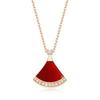Baojia V Gold Electroplated Mother-of-Pearl Pendant Necklace