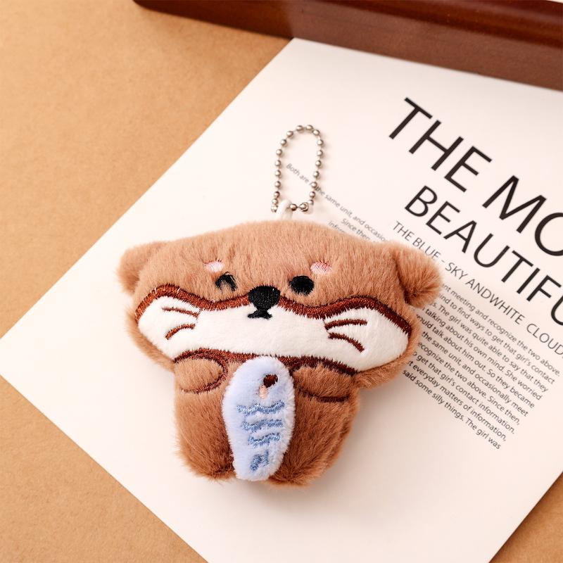 

Cute Cartoon Plush Kitten Keychain Creative Fashion Squeak Cat Pendant Backpack Decoration Pendant Accessories Gift