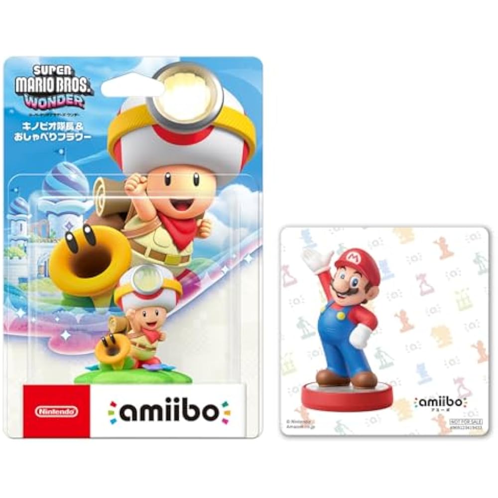 Amiibo Captain Toad & Talking Flower (Super Mario Series) [Amazon.co.jp Exclusive] Bonus Original...