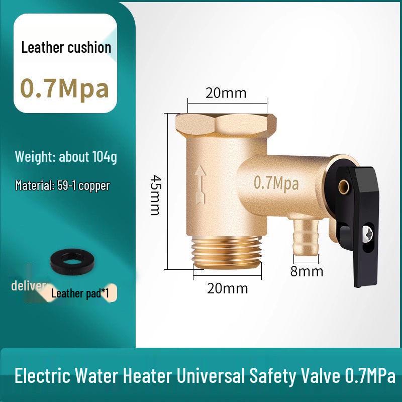 Universal Copper Electric Water Heater Valve Kit: Safety, Pressure Relief, Reducing, Check & Exhaust Valves