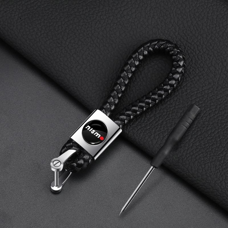 1 Stück Leder Nismo LOGO Schlüsselanhänger Schlüsselanhänger Auto Abzeichen Schlüsselanhänger Zubehör Für Nissan Qashqai X J10 J11 Trail Tiida Teana Skyline Juke X-trail