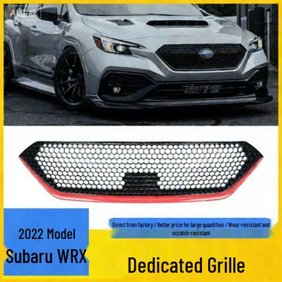 Совместимо с решеткой переднего бампера 2022 Subaru WRX Sport, жемчужно-черная, без логотипа.