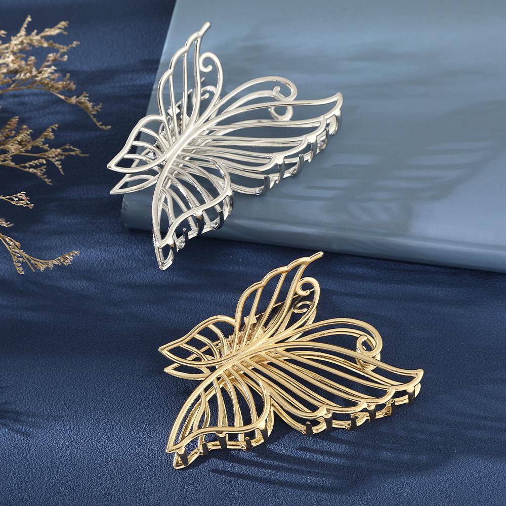 Rhinestone Butterfly  Hair Claw Clips Hair Claw For Women Elegant Ponytail Holder Hairpins Hair Crab Fashion Hair Accessories