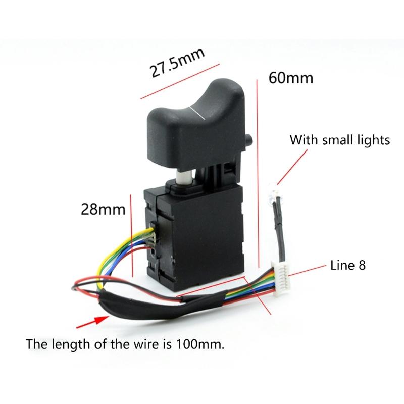 Wireless Drill Speed Controller Brushless Wireless Push Button 8 Wire Power Tool for 2106 Electric Drill Switcher