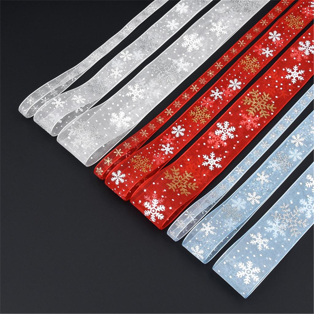 Christmas Printed Ribbons Holiday Ribbons Wedding Party Decoration Ribbon for Seasonal Decorations