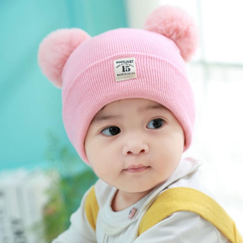 0-12 Months Baby Knitted Hat Scarf for Autumn and Winter Warmth