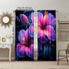 2 pcs   versatile polyester transparent curtains for home decoration Floral2 for use in bedrooms and living rooms