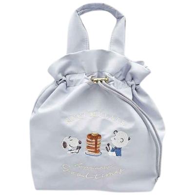 Marimo Craft SNOOPY Süßigkeiten Serie Isolierte Lunch-Kordelzugtasche W310 x H260 x T12mm, Blau, (SPCQ-497)