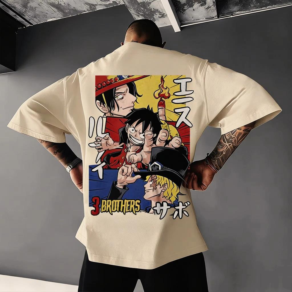 One Piece Anime 3 Brothers Ace Luffy Sabo Printed Tshirt Unisexs And Unisexs Tshirt Unisexs Top Sports Tshirt Unisexs Tshirt Tee