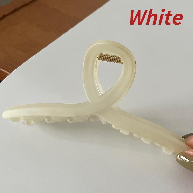 

Корейский очень большой зажим для волос акриловый матовый перекрестный зажим для волос зажим для волос акула модные высококачественные аксессуары для волос для девочек White