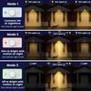 Solar Barn Lights 3 Modes 2 Lighting Ways, Gooseneck Farmhouse Wall Light Waterproof with Remote Control/Motion Sensor
