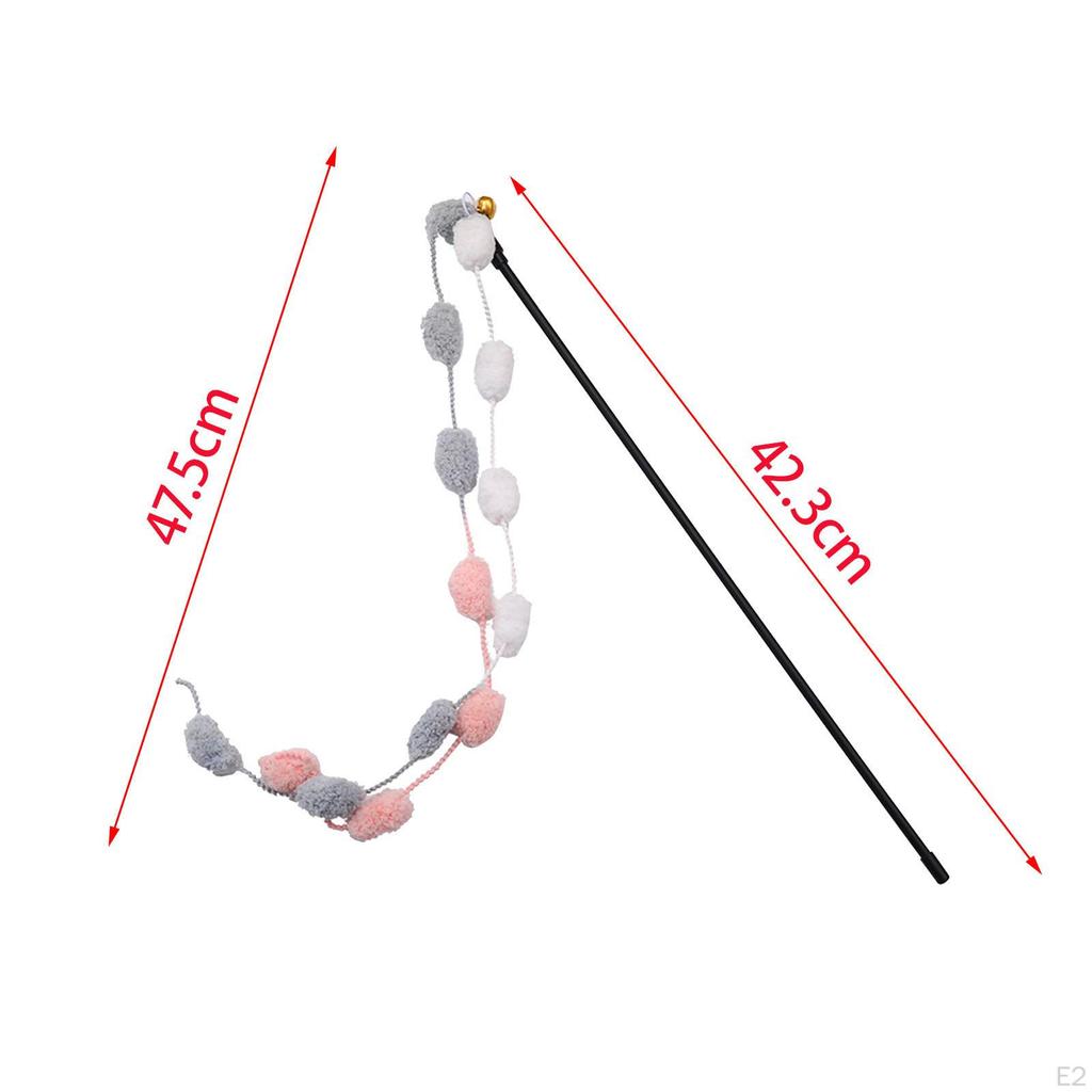 Cat Feather Toy Teaser Catcher with Bell Interactive Kitten Educational Gift Pet