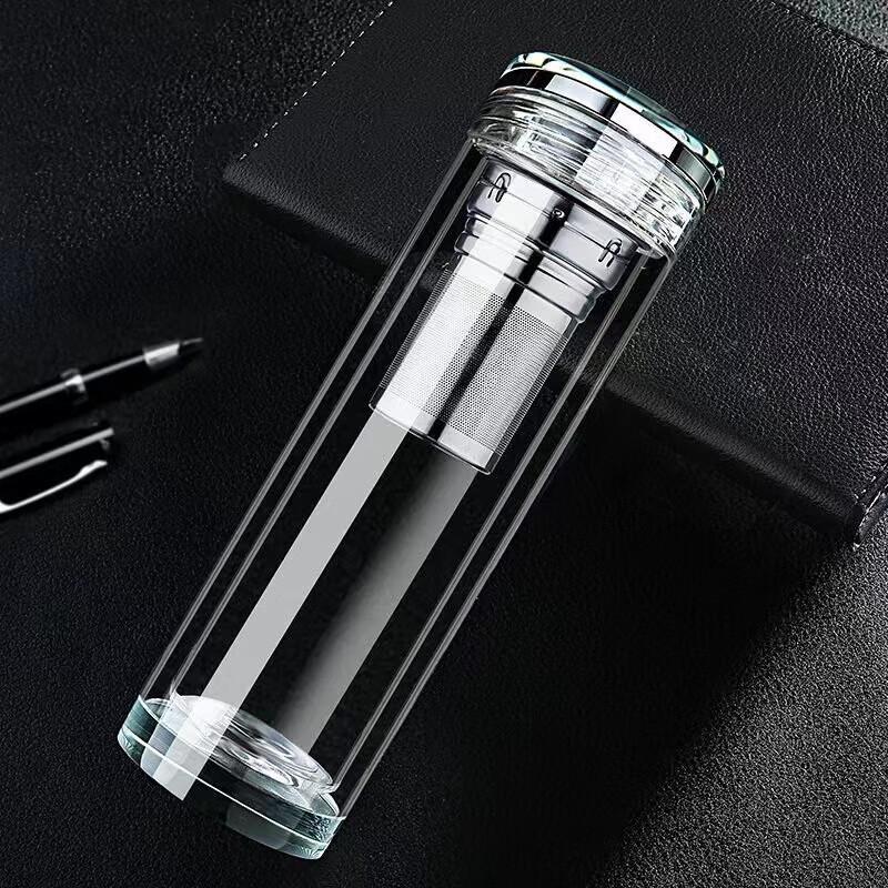 Shuixi Crystal Double-Layer Tea Infuser Glass