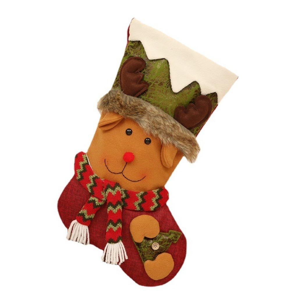 

Cute Candy Gift Bags Large Christmas Stockings New 3D Christmas Socks snowman