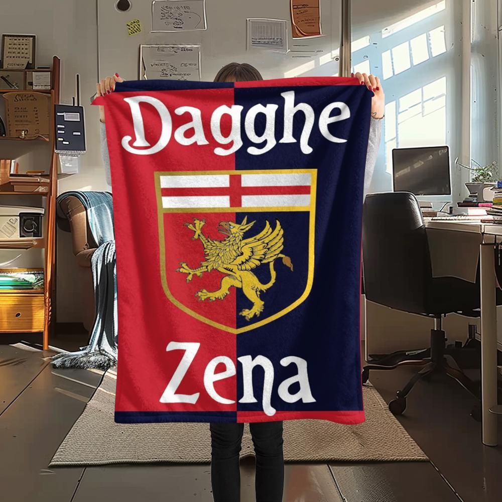 Genoa CFC Print Flannel Blanket, High quality Comfortable for All Seasons, Home Decor, Warmth and Comfort, Perfect for Christmas Gifts28