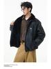Men's Trendy Thickened Cotton Lapel Jacket for 2025 Fall/Winter - Loose Warm Motorcycle Outerwear