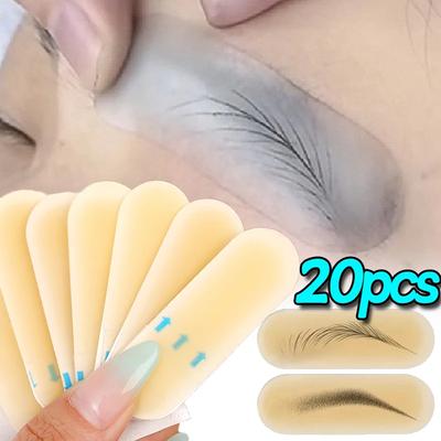 Brow Line Tattoo Transfer Stickers Real Operation Skin Print Practice Permanent Silicone Eye Brow Protection Training Supplies