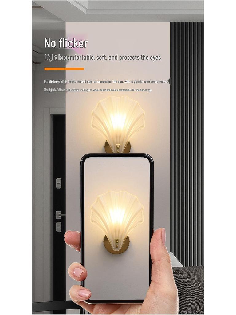 Elegant Shell Wall Lamp for Living Room, Bedroom, Hotel, and Corridor Décor