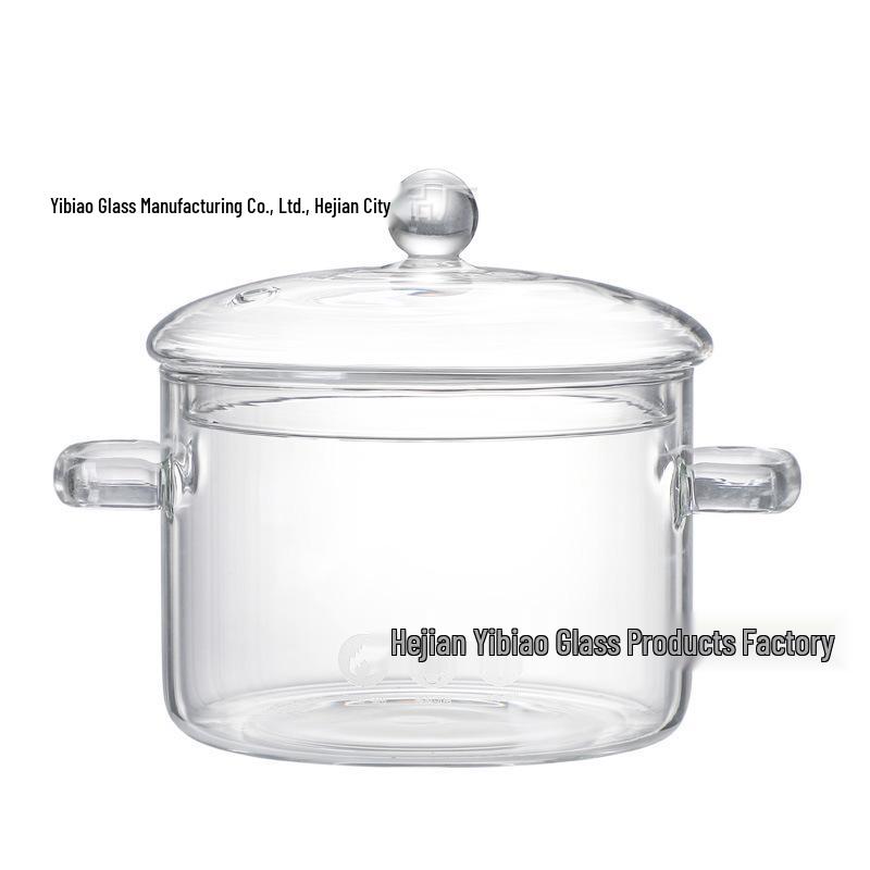 High-Temperature Resistant Large-Capacity Borosilicate Glass Pot for Steaming, Cooking, and Salads