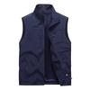 Stand Collar Vest Workwear Multi-pocket Vest Men's Vest Sleeveless