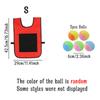 Outdoor Sport Sticky Ball Set 1PC Vest with 5PC Random Color Ball Interactive Running Game Prop Festival Gift Party Souvenir ZYF