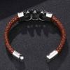 Punk Fashion Men Bracelet Cuff Skull Wristband Jewelry Charms Buckle Domineering Bangle