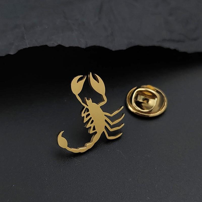 Poison Scorpion Brooch Cufflinks Personalized Fashion Dark Style Men s Women s Universal Suit Coat Accessories Jewelry 14k