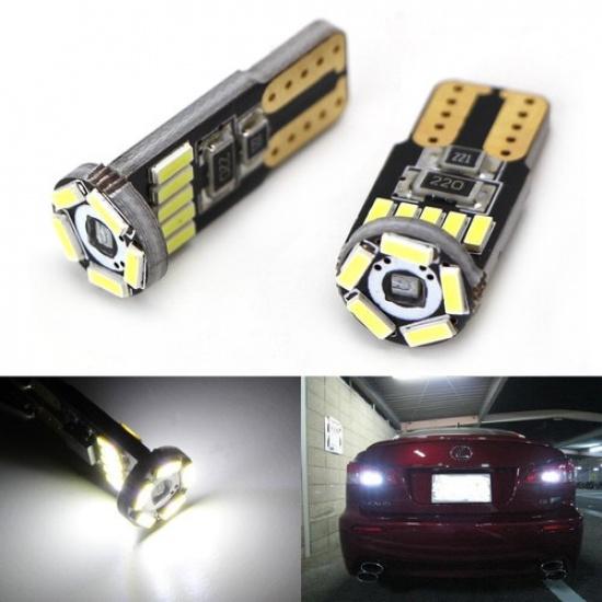 (2) Белые 15-SMD светодиодные лампы T10 для задних огней заднего хода автомобиля, клиновые 912 920 921