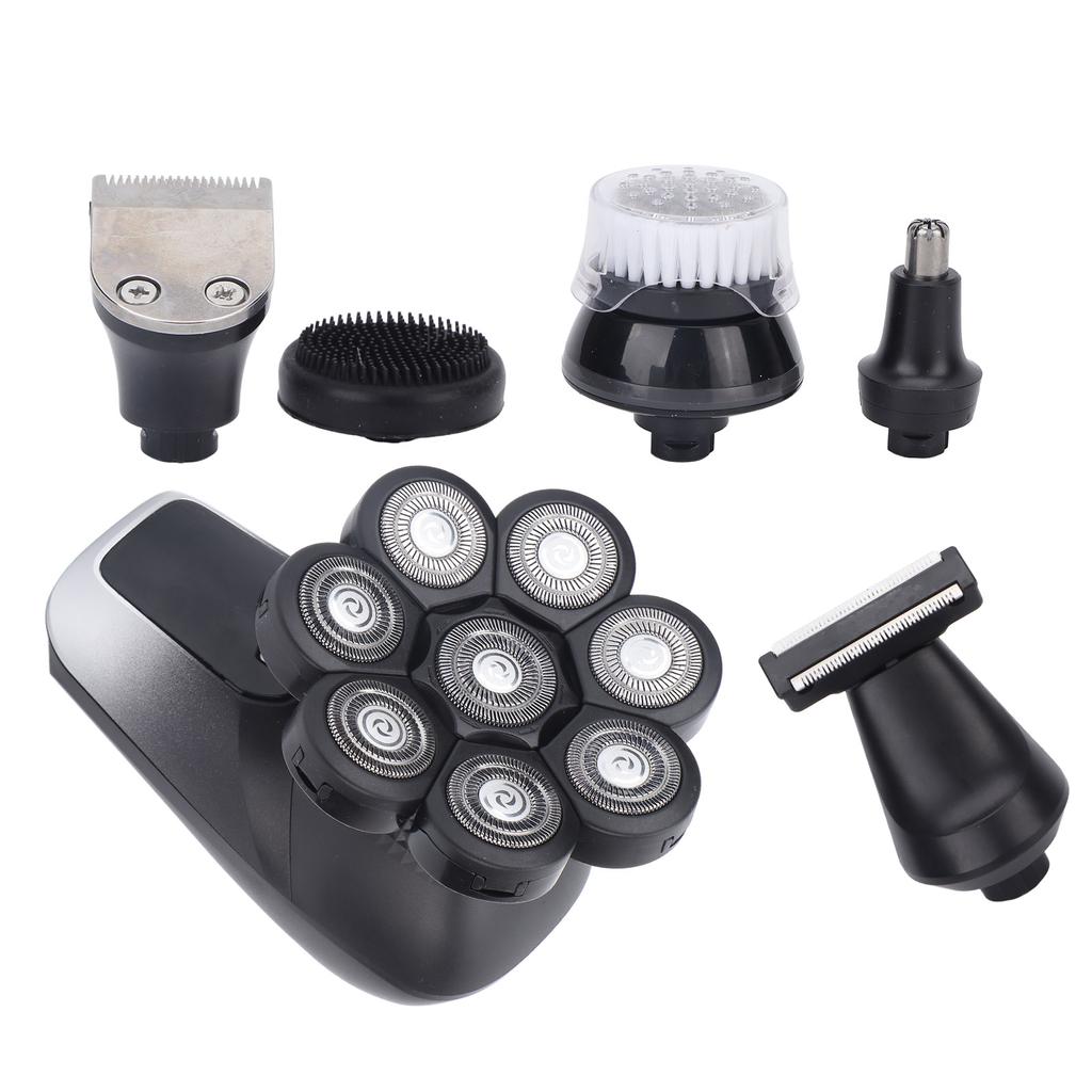 8D Head Shaver IPX7 Waterproof Automatic Grinding Floating Blades Electric Bald Shaver