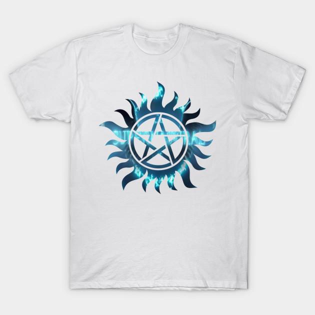 

Men Black Print T-shirt Supernatural 14 No-Cut Transfer Paper Print Cotton Tshirt 2XL білий