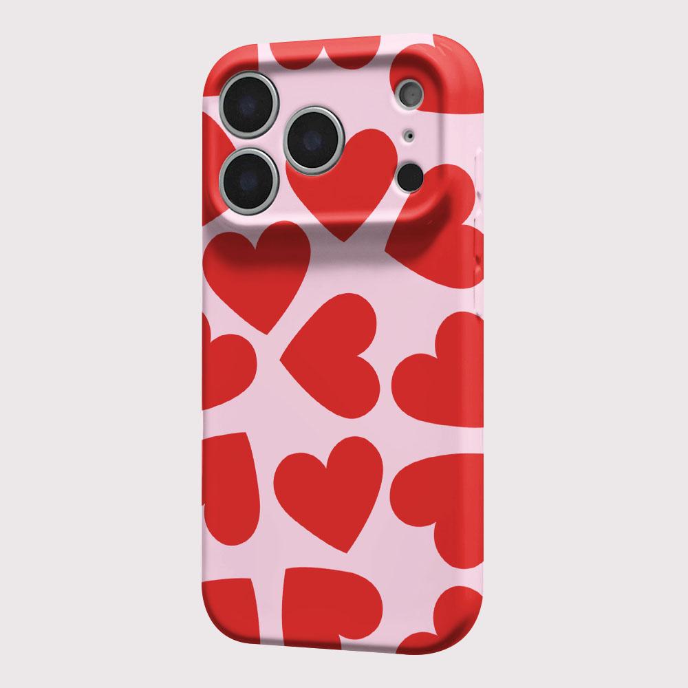Luxury Clmj Swag Love Heart Glossy Film Hard PC Phone Case for Oppo A6 A5 A78 A3 A3X A60 A74 A38 A36 A17 A16e A55 Pro 4G 5G