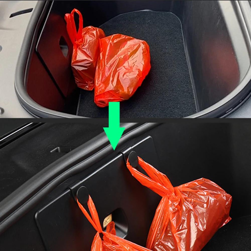 For Tesla Model Y Hanger Trunk Hook Convenient Front Grocery Bag Cargo Hook Holder Hooker Interior Accessories ABS New