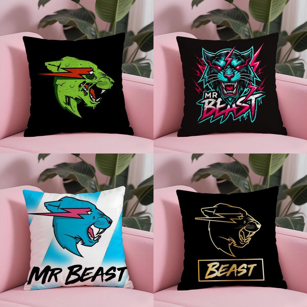 Mr Gaming BeastES Blogger Pillow Case Soft Plush Fabric DoubleSided Printed Cushion Cover Warm Winter Sofa Pillow Case