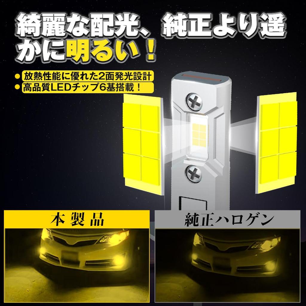 Ready to Perrace Yellow H3a H3 LED Fog 3000K Super LED Vehicle Inspection Compatible with Cars and Adjustable Set of 2 [100% Install!] Lights, 24V,